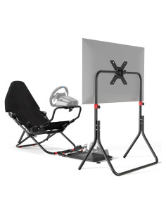 Cockpit de Simulador de Carreras DIWANGUS con Soporte Plegable para TV 24-49"