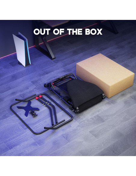 Cockpit de Simulador de Carreras DIWANGUS con Soporte Plegable para TV 24-49"