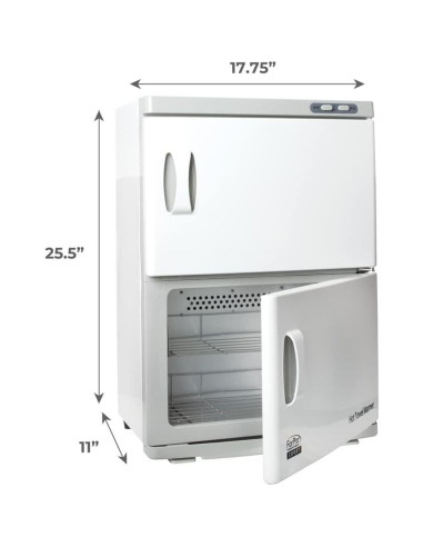 Calentador de Toallas Doble ForPro 46L Blanco, 48 Toallas