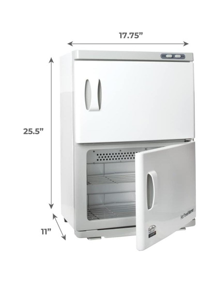 Calentador de Toallas Doble ForPro 46L Blanco, 48 Toallas