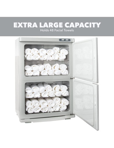 Calentador de Toallas Doble ForPro 46L Blanco, 48 Toallas