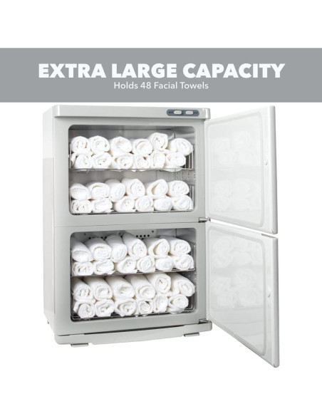 Calentador de Toallas Doble ForPro 46L Blanco, 48 Toallas
