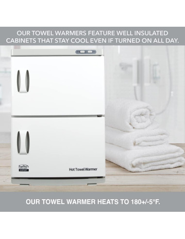 Calentador de Toallas Doble ForPro 46L Blanco, 48 Toallas