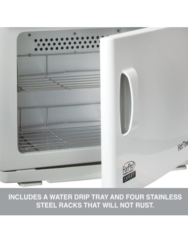 Calentador de Toallas Doble ForPro 46L Blanco, 48 Toallas