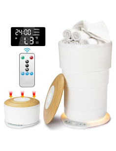 Calentador de Toallas Uoxfill 21L Plegable con Luz y Temporizador