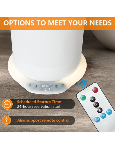 Calentador de Toallas Uoxfill 21L Plegable con Luz y Temporizador