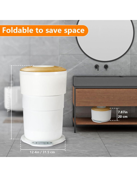 Calentador de Toallas Uoxfill 21L Plegable con Luz y Temporizador