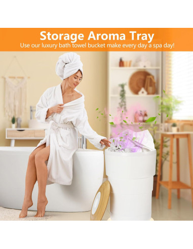 Calentador de Toallas Uoxfill 21L Plegable con Luz y Temporizador