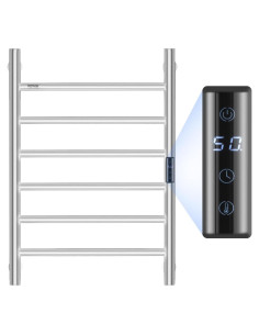 Soporte Calentador de Toallas VEVOR 6 Barras Acero Inoxidable