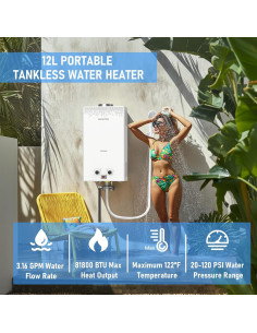 Calentador de Agua Sin Tanque VANSTON 12L para Exterior 2