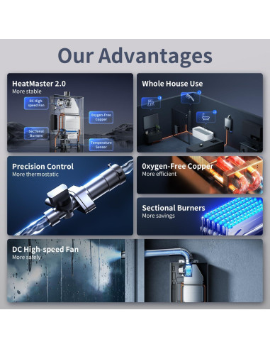 Calentador de Agua Sin Tanque Ranein 3.6 GPM 80,000 BTU Propano