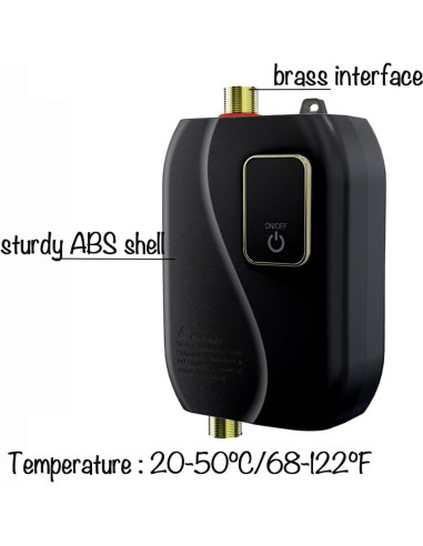 Calentador de Agua Eléctrico WQV 3000W Instantáneo Bajo Fregadero