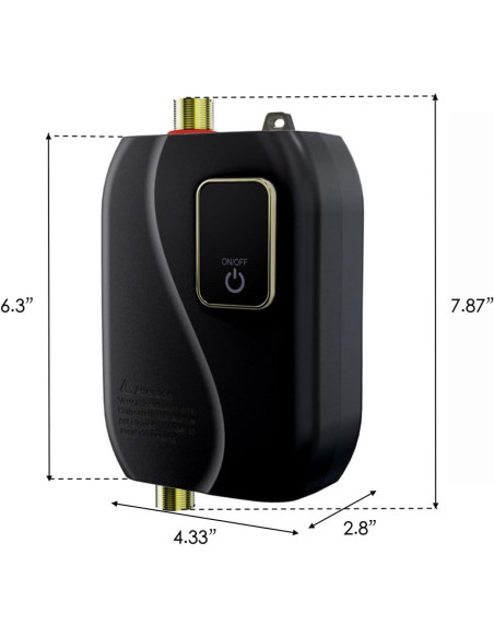 Calentador de Agua Eléctrico WQV 3000W Instantáneo Bajo Fregadero