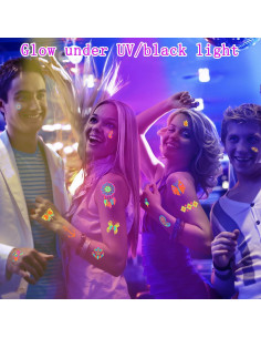 Tatuajes Temporales Brillantes SOOVSY 32 Hojas 21x15cm 2