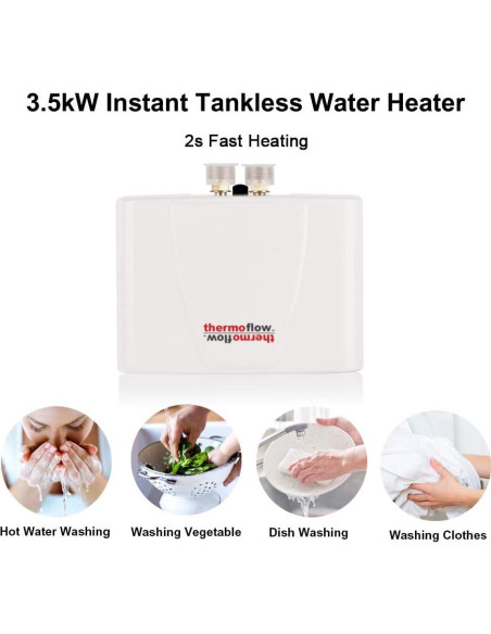 Calentador de Agua Eléctrico Sin Tanque Thermoflow 3.5kW 120V