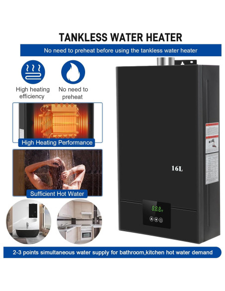 Calentador de Agua Sin Tanque Forimo 16L Gas Natural Digital