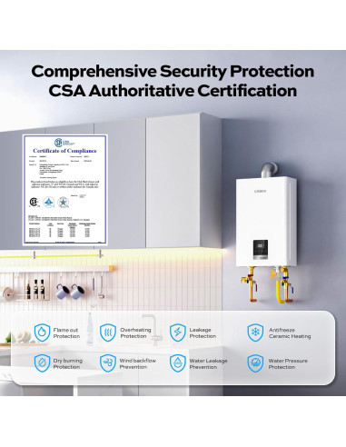 Calentador de Agua Sin Tanque a Gas Propano Orbek 100,000 BTU 4.3 GPM