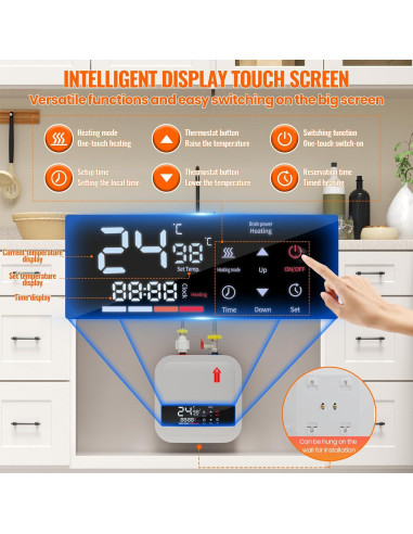 Calentador de Agua Eléctrico Forimo 1500W 4 Galones Digital