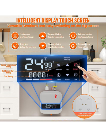 Calentador de Agua Eléctrico Forimo 1500W 4 Galones Digital