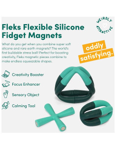 Juguete Antiestrés Magnético Speks Fleks - Set 6 Piezas Verde Pino 2