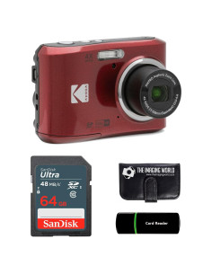 Cámara Digital Kodak PIXPRO FZ45 16MP Zoom 4x Pantalla 6.86cm Rojo