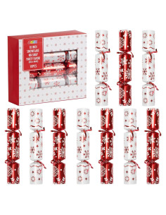 Paquete de 10 Favor de Mesa Navidad JOYIN Copos de Nieve