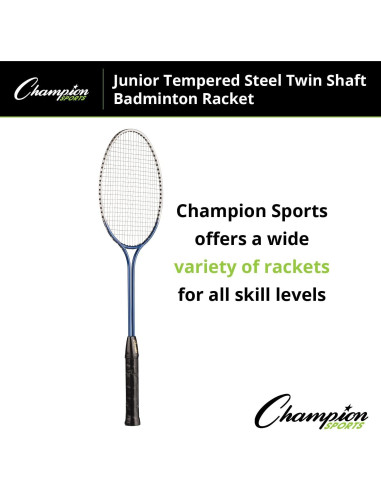 Raqueta de bádminton Champion Sports BR40 - Acero 61 cm