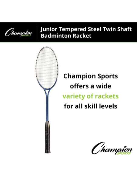 Raqueta de bádminton Champion Sports BR40 - Acero 61 cm