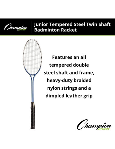 Raqueta de bádminton Champion Sports BR40 - Acero 61 cm