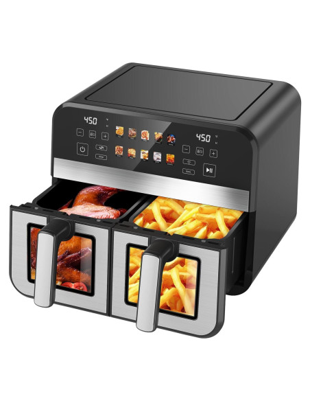 Freidora de Aire Doble Cesta Kaitol KAF03 10QT Digital 12 en 1