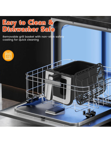 Freidora de Aire Doble Cesta Kaitol KAF03 10QT Digital 12 en 1