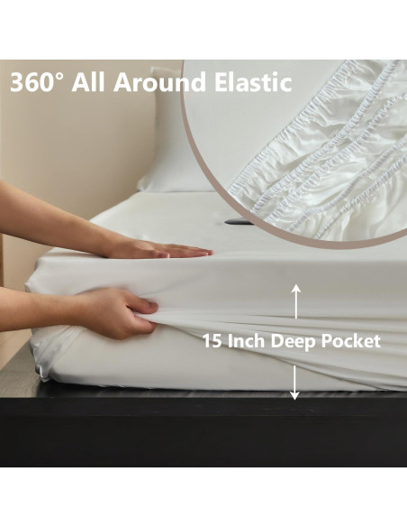 Juego de Sábanas Individual 100% Tencel Eucalipto Simple&Opulence