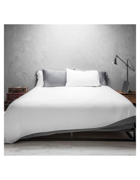 Juego de Sábanas Rey 6p Viscosa Bambú Wooflinen Gris Moderno