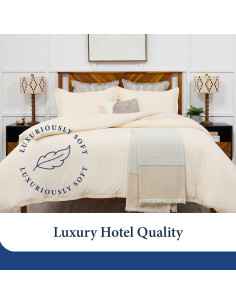 Conjunto de Funda de Edredón de Lujo Cosy House Doble/Reina Negro 2