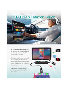 Ottocast Mirror Touch - Adaptador Inalámbrico CarPlay 207g 2