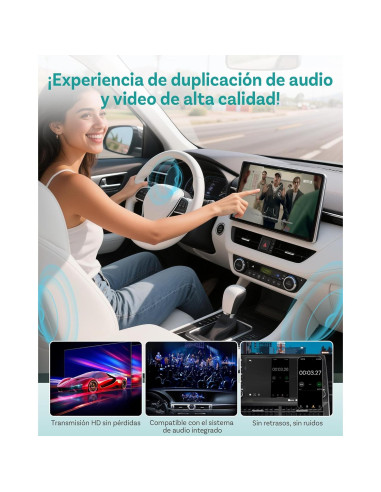 Ottocast Mirror Touch - Adaptador Inalámbrico CarPlay 207g