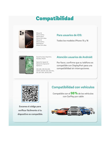 Ottocast Mirror Touch - Adaptador Inalámbrico CarPlay 207g