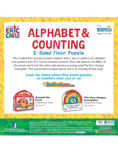 Rompecabezas de Piso 2 Lados Eric Carle ABC 123 3.05m