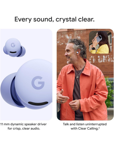 Auriculares Inalámbricos Google Pixel Buds 2a - Iris - Cancelación de Ruido