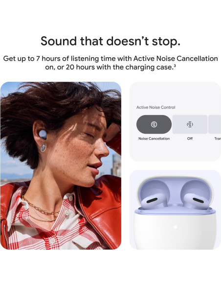 Auriculares Inalámbricos Google Pixel Buds 2a - Iris - Cancelación de Ruido