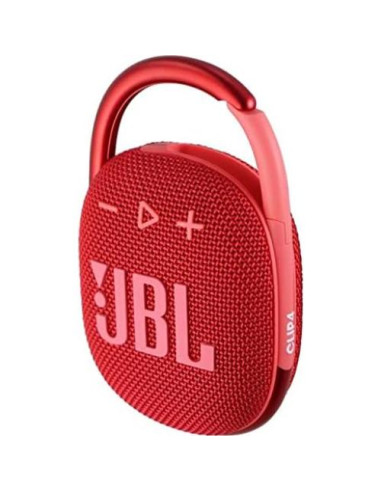 Altavoz Bluetooth JBL Clip 4 Impermeable Rojo con Funda Megen