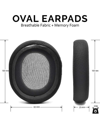 Almohadillas de Reemplazo Defean para SteelSeries Arctis 1/3/5/7/9 - Negro