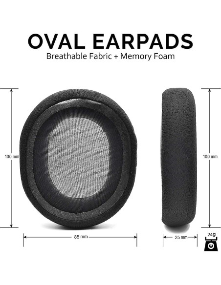 Almohadillas de Reemplazo Defean para SteelSeries Arctis 1/3/5/7/9 - Negro