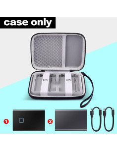 Funda de Transporte para SSD Samsung T7 y T7 Touch - Negra 2