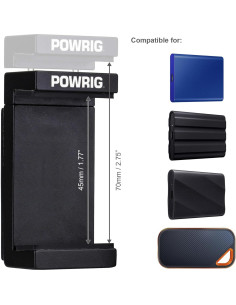 Soporte para SSD POWRIG EM-PC, compatible con T5/T7, 4.5-7 cm 2