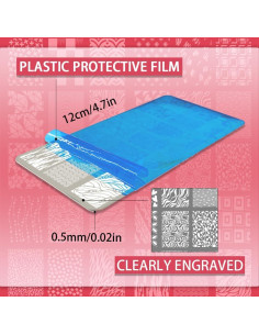 Placas de Estampado de Uñas PH PandaHall 3pcs 12x6 cm 2