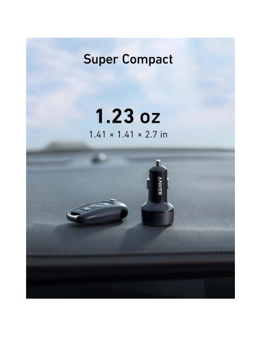 Cargador de Coche USB-C Anker A2720 32W 2 Puertos