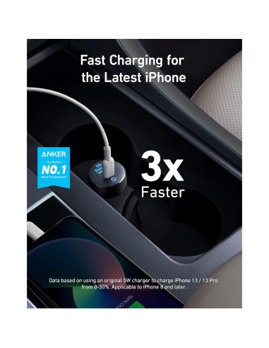 Cargador de Coche USB-C Anker A2720 32W 2 Puertos
