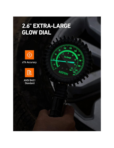 Inflador de Neumáticos AstroAI 2025 con Manómetro 230 PSI