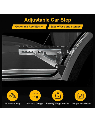 Escalón de puerta de coche SYMI SMMR universal negro 0.45 kg